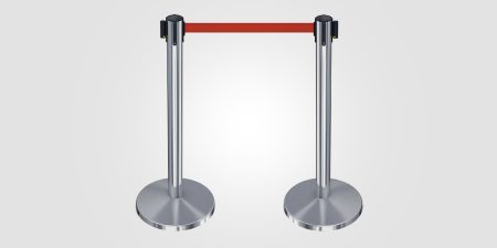 Stanchion post silver